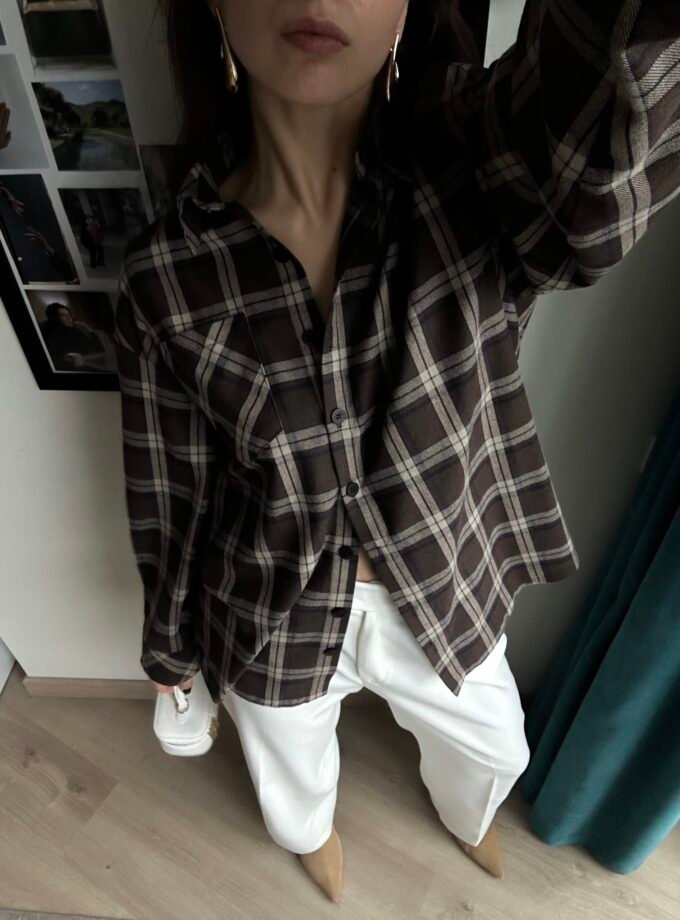 Картата сорочка Chocolate