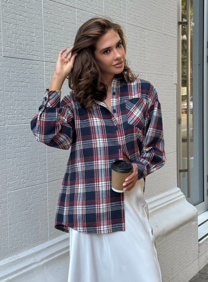 Картата сорочка Dark blue