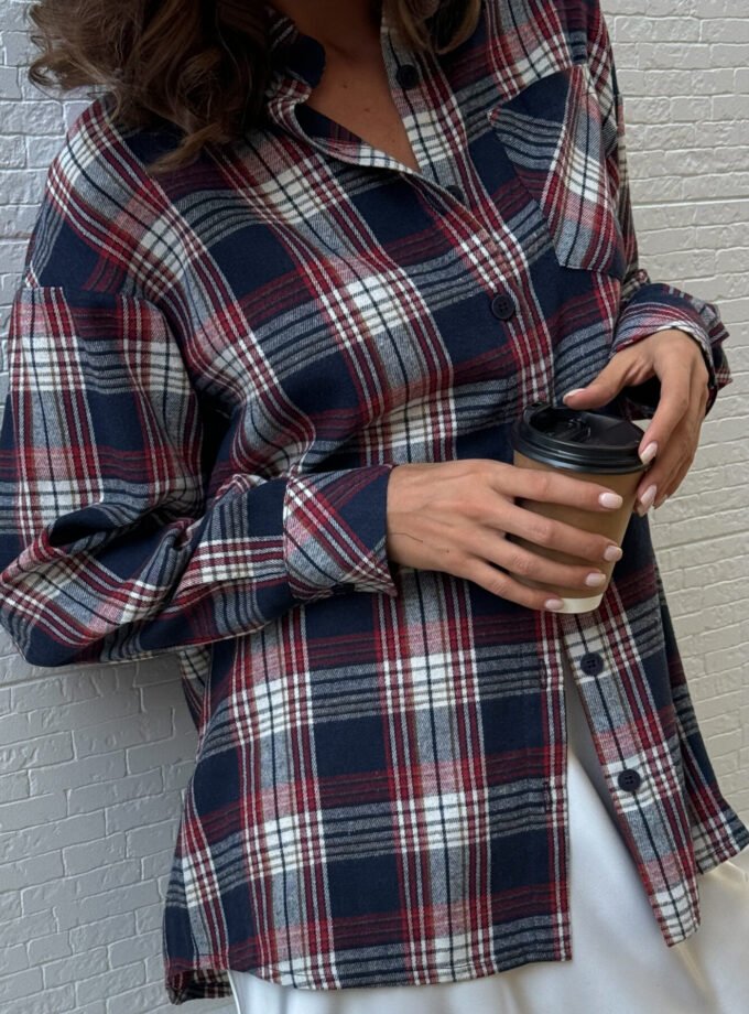 Картата сорочка Dark blue