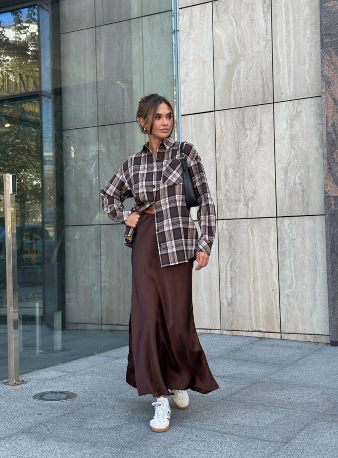 Картата сорочка Brown