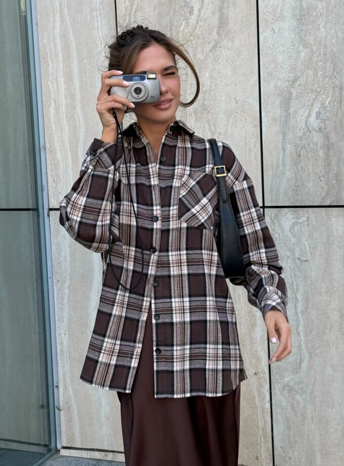 Картата сорочка Brown