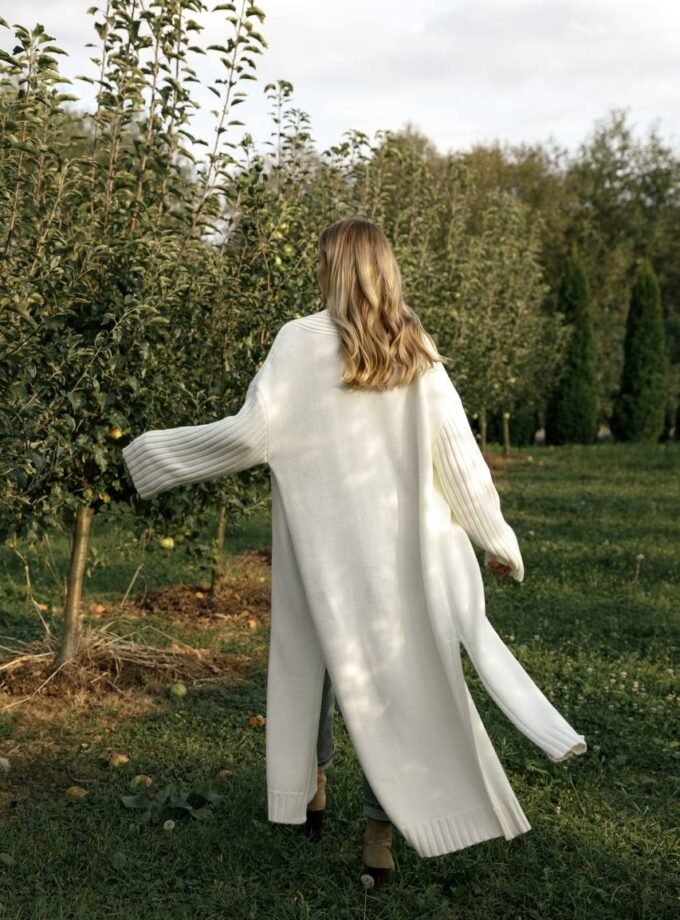 Напіввовняний кардиган максі Milk