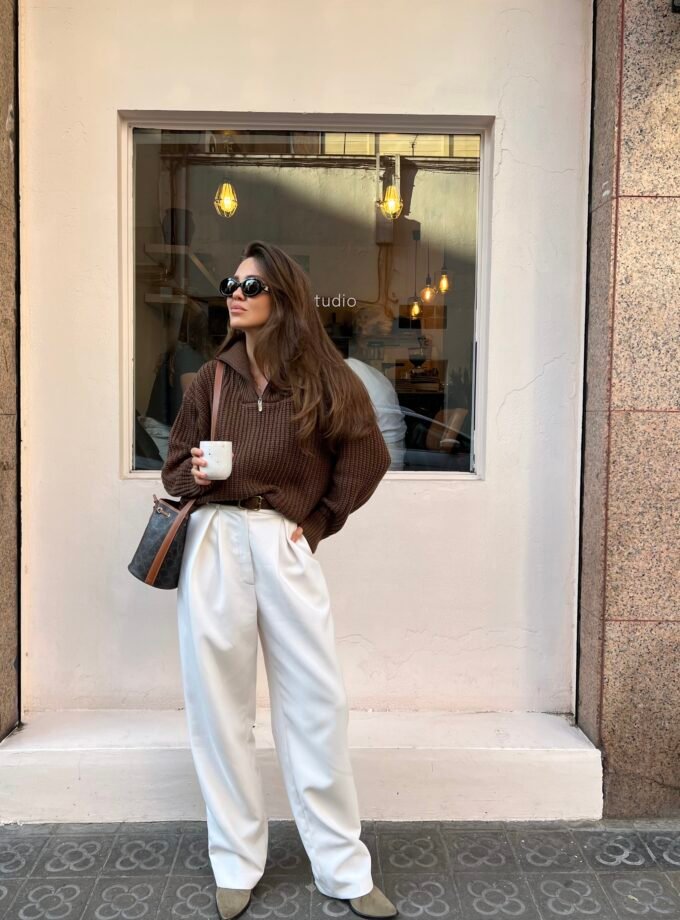 Zip-светр Brown