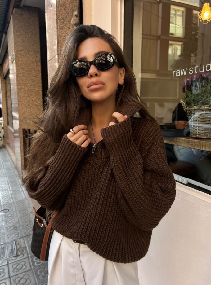 Zip-светр Brown